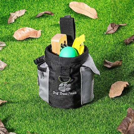 Honden traktatie pouch met vuilniszak dispenser | Grote capaciteit | Stevig polyester | Clip voor taille | Ideaal voor training en wandelingen