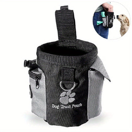 Honden traktatie pouch met vuilniszak dispenser | Grote capaciteit | Stevig polyester | Clip voor taille | Ideaal voor training en wandelingen