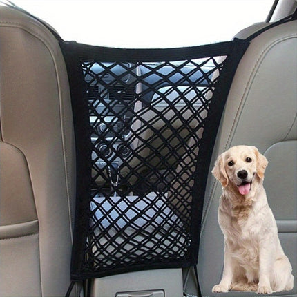 Barriera di sicurezza universale per auto | Rete e organizer in poliestere | Divisorio di sicurezza per animali domestici e neonati | Elastico e resistente | Regalo perfetto