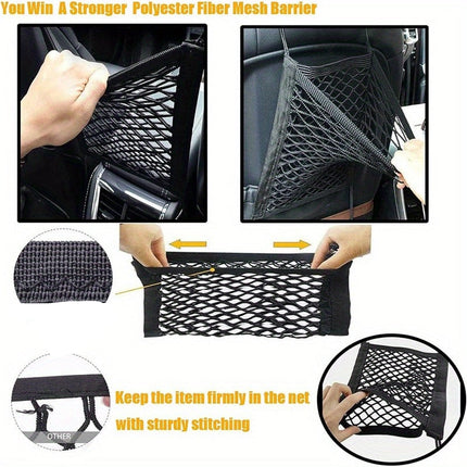 Barriera di sicurezza universale per auto | Rete e organizer in poliestere | Divisorio di sicurezza per animali domestici e neonati | Elastico e resistente | Regalo perfetto
