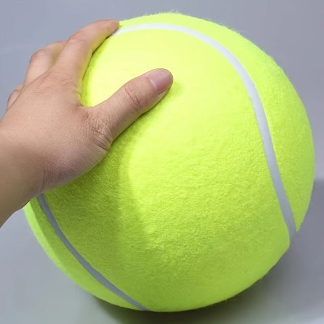 Extra grote tennisbal voor grote honden | Duurzaam niet-giftig rubber | 24 cm diameter | Hoge zichtbaarheid | Ideaal voor buiten spelen en actieve honden