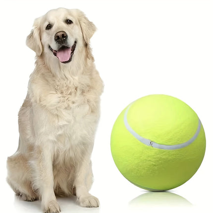 Extra grote tennisbal voor grote honden | Duurzaam niet-giftig rubber | 24 cm diameter | Hoge zichtbaarheid | Ideaal voor buiten spelen en actieve honden