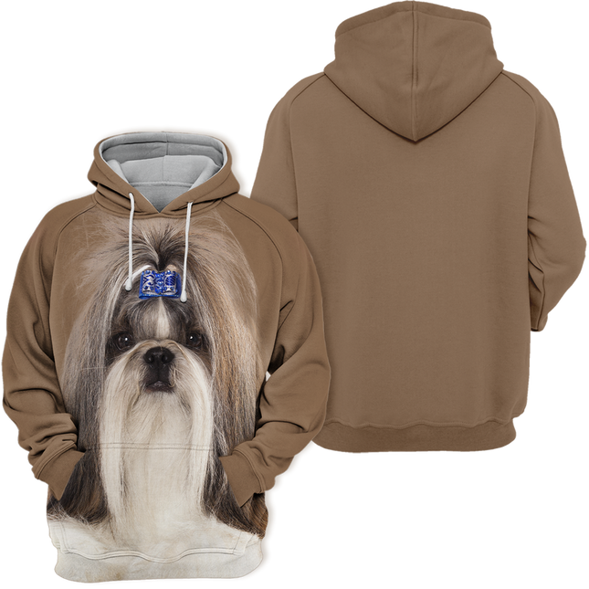 Dierenvrienden Hoodie | Comfortabel Polyester-Katoen | Shih Tzu Design | Verschillende Maten | Hoge Resolutie Print