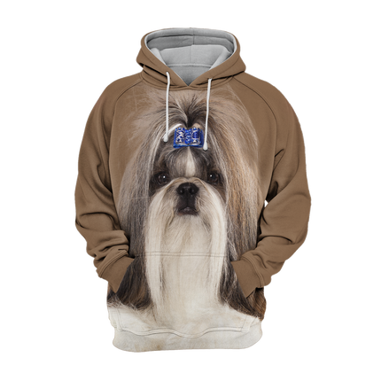 Dierenvrienden Hoodie | Comfortabel Polyester-Katoen | Shih Tzu Design | Verschillende Maten | Hoge Resolutie Print