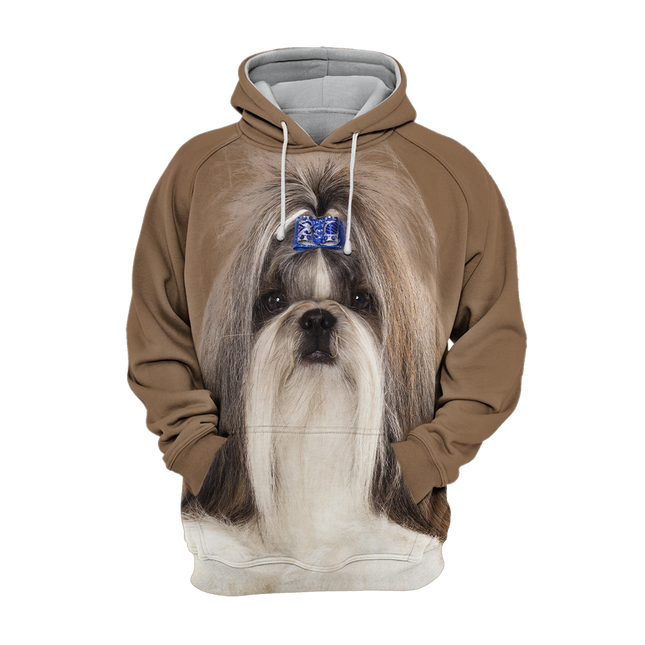 Dierenvrienden Hoodie | Comfortabel Polyester-Katoen | Shih Tzu Design | Verschillende Maten | Hoge Resolutie Print