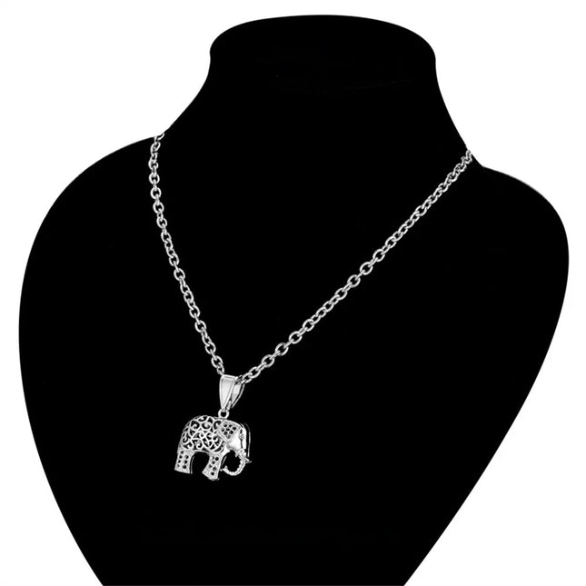 Dierenketting zilver of goud  | RVS dierenhanger olifant, hond, uil of kat | Unisex sieraden cadeau voor dames & heren | Trendy diersieraad ketting | Hypoallergeen & duurzaam