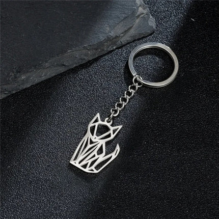 Schattige katten sleutelhanger | Roestvrij staal | Dierfiguur hanger | Creatief cadeau voor vrouwen | Sleutelhanger voor tas, autosleutel of portemonnee | Mode accessoire