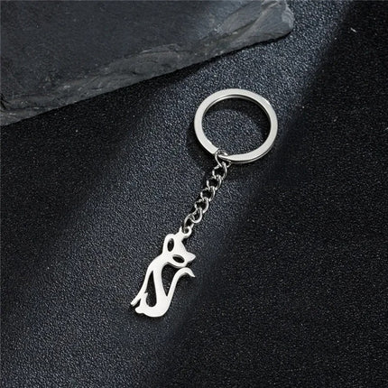 Sleutelhanger met Schattige Kittens | RVS Dierenhanger | Creatieve Kattenbedel voor Auto, Tas of Sleutels | Accessoires voor Vrouwen | Gift Idee