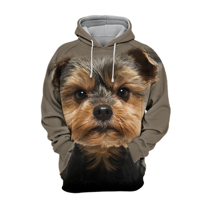 Unisex Pullover met Yorkshire Terrier Print | Zachte Katoenmix | Verkrijgbaar in Maten S-4XL | Comfortabel en Duurzaam | Geschikt voor Gezellige Dagen