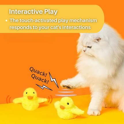 Interactie Katten Speelgoed | Elektrische Fladderende Eend | Rekenbaar USB | Quack Buddy™ | Voor Fysieke Activering en Jacht | Duurzaam Huisdierentertainment