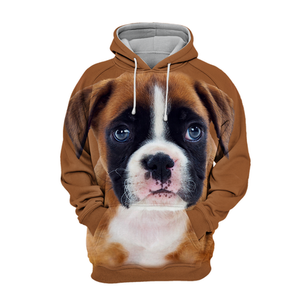Boxer Puppy Design | Unisex Hoodie | Comfortabel & Duurzaam | Gemaakt van Polyester en Katoen | Verkrijgbaar in Maten S tot 4XL | Hoogwaardige Kleurenprint | Perfecte Pasvorm | Voor Dierenliefhebbers