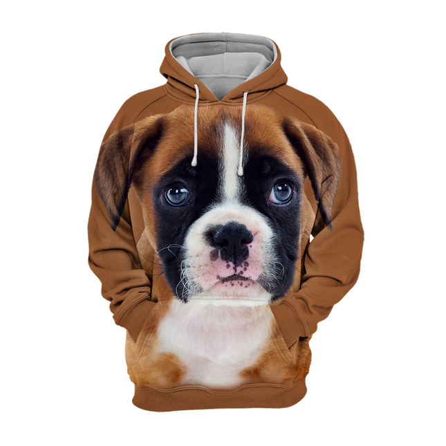 Boxer Puppy Design | Unisex Hoodie | Comfortabel & Duurzaam | Gemaakt van Polyester en Katoen | Verkrijgbaar in Maten S tot 4XL | Hoogwaardige Kleurenprint | Perfecte Pasvorm | Voor Dierenliefhebbers