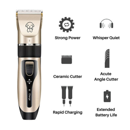 Stille Milo™ Pro Trimmer met Ultrasone Technologie | Oplaadbare Batterij | Professionele Precisie en Rustige Verzorging voor Huisdieren