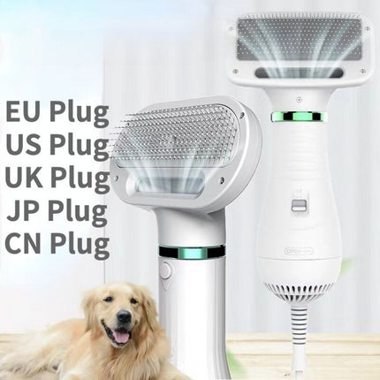VelvetPaws QuickDry Styler | Stilte Technologie | 2-in-1 Droger en Borstel | Verstelbare Warmte | Huisdier Vachtverzorging | Ontwikkeld voor Comfort en Knuffels | Stressvrije Ervaring