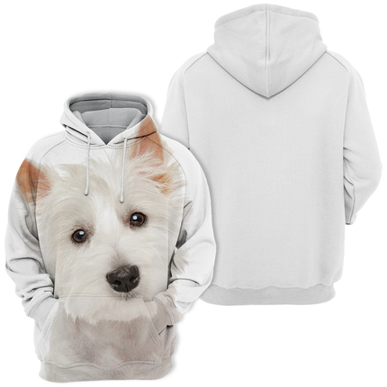Unisex Hoodie | Zachte Stoffen | West Highland Terrier Ontwerp | Verschillende Maten S-4XL | Hoogwaardige Print | Comfortabel en Duurzaam | Perfect voor Jeans of Leggings
