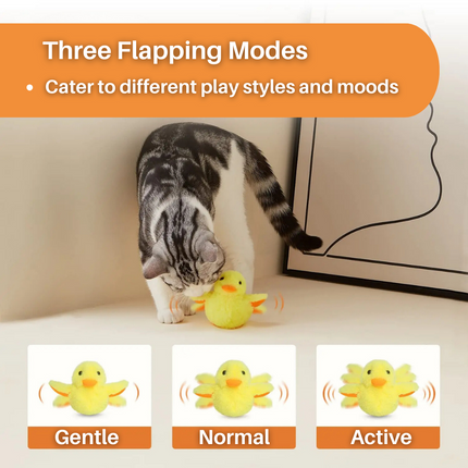 Interactie Katten Speelgoed | Elektrische Fladderende Eend | Rekenbaar USB | Quack Buddy™ | Voor Fysieke Activering en Jacht | Duurzaam Huisdierentertainment