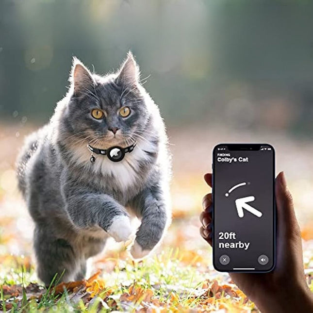 Feline Freedom™ Veilige Kattenhalsband | GPS-Tracker Houder | Reflecterend en Met Belletje