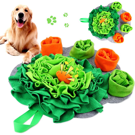 Wasbare Interactieve Fleece Snuffelmat voor Honden | Mentale Stimulatie en Voedingsplezier | Hoogwaardige Materialen | Eenvoudig Te Reinigen | Geschikt Voor Diverse Rassen | 43cm