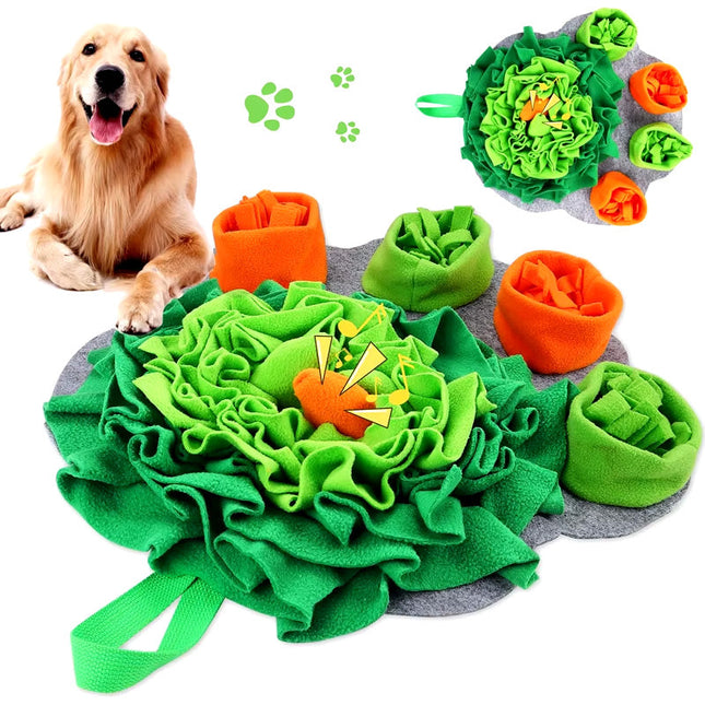 Wasbare Interactieve Fleece Snuffelmat voor Honden | Mentale Stimulatie en Voedingsplezier | Hoogwaardige Materialen | Eenvoudig Te Reinigen | Geschikt Voor Diverse Rassen | 43cm