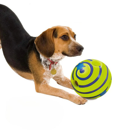 Giechelende Speelbal Voor Honden | Glow In The Dark | Duurzaam Kunststof | Voor Alle Hondenrassen | Geen Batterijen Nodig | Groene Interactieve Bal