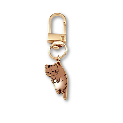6 stuks schattige katten sleutelhangers | Set cadeau voor koppels en dierenliefhebbers | Kattenbedel sleutelhanger tas & autosleutel accessoire | Metaal | Trendy design