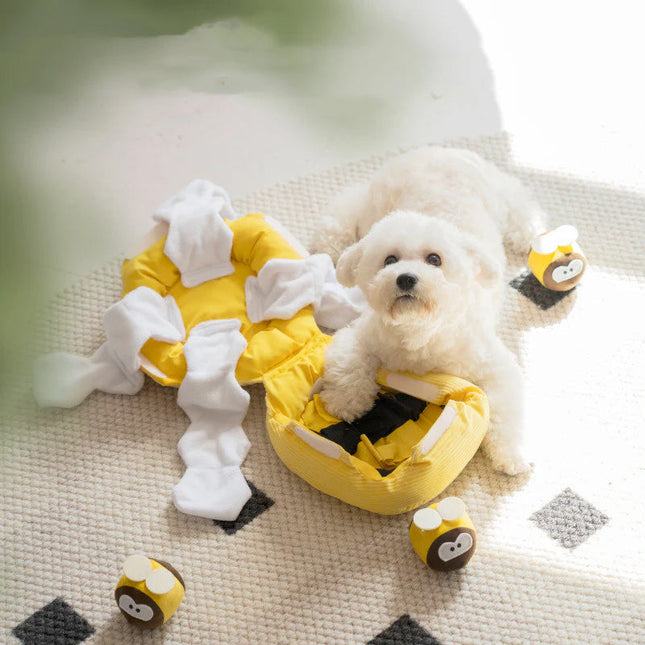 Interactieve Snuffelmat voor Honden | Duurzaam Polyester | Mentale Stimulatie voor Binnengebruik | Bevordert Neuswerktraining | Ideaal voor Regenachtige Dagen | 18 cm x 18 cm x 18 cm