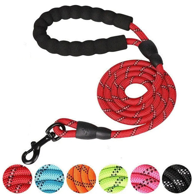 Reflecterende Veiligheidslijn | Zware Honden | Comfortabele Grip | Waterbestendig Nylon | Voor Wandelingen in Alle Seizoenen
