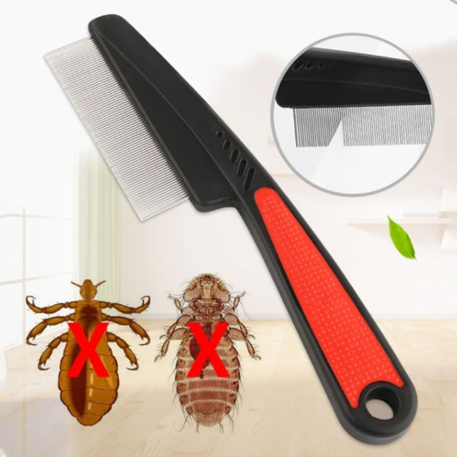FleaFree™ ProGroomer Kam | Efficiënte Verwijdering van Vlooien en Vuil | Huisdiervriendelijk | Roestvrijstalen Tanden | Gemakkelijk Schoon te Maken | Voor Zachte Verzorging van Huisdieren