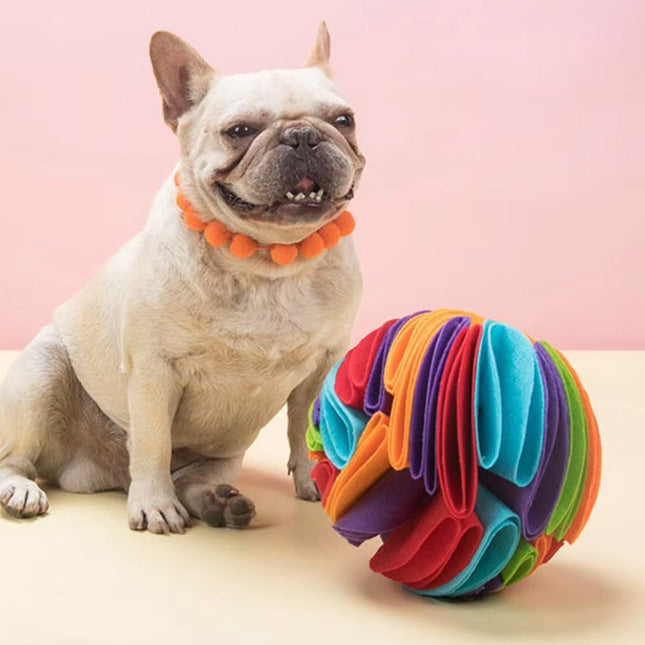 Honden Snuffel Speelbal | Interactief Vilt Speelgoed | Verstelbare Moeilijkheidsgraden | Opvouwbaar en Wasmachinebestendig | Maten 15 cm en 20 cm