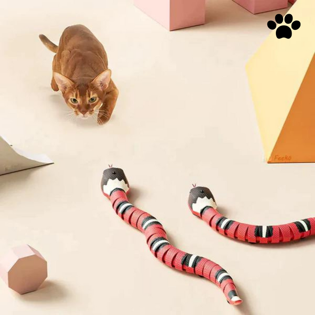 Interactief Bewegingsspeeltje voor Katten | Snake Speelgoed met Levensechte Bewegingen en Sensoren | Duurzaam en Veiligh