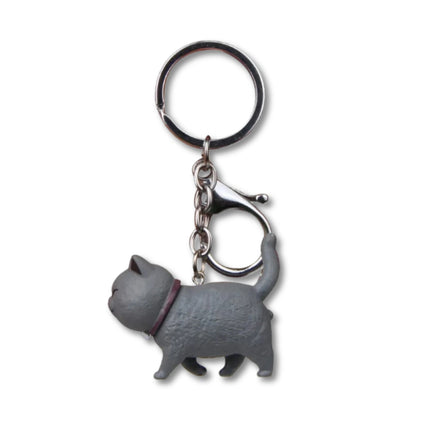 Cartoon Kittens Sleutelhanger | Schattige Katten Hanger | Creatief Cadeau voor Dames | Autosleutelhanger | Tasaccessoire | Unisex Katten Sleutelhanger | Resin & Metaal