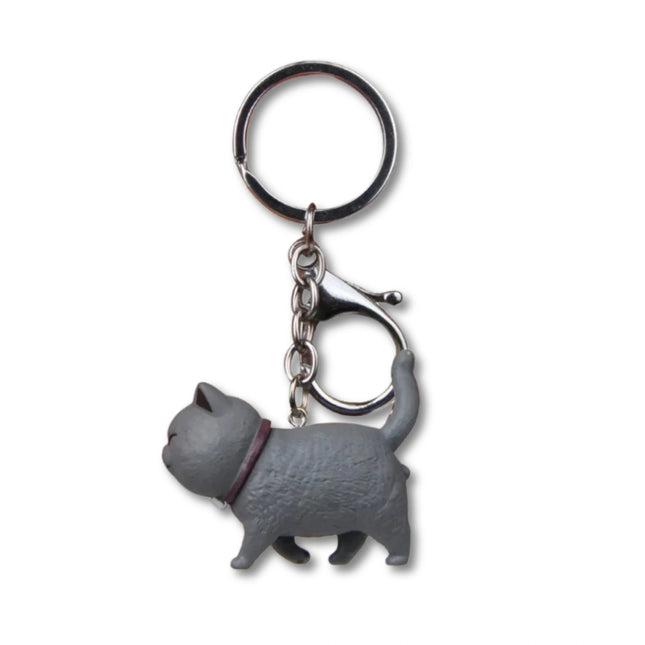 Cartoon Kittens Sleutelhanger | Schattige Katten Hanger | Creatief Cadeau voor Dames | Autosleutelhanger | Tasaccessoire | Unisex Katten Sleutelhanger | Resin & Metaal