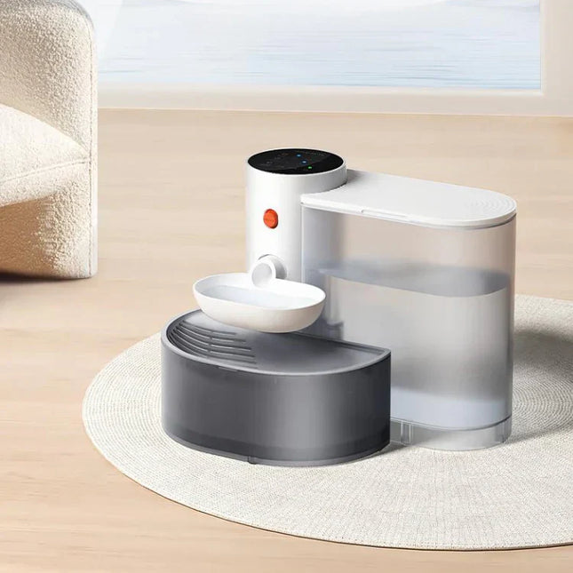 AquaFlow draadloze drinkfontein voor huisdieren 1.8L | Geavanceerde filtratie | Stil ontwerp | Scheiding schoon en vuil water