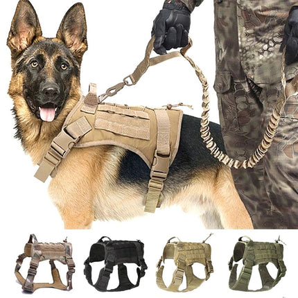 SafeTrek tactisch veiligheidsharnas voor honden | Duurzaam, verstelbaar hondenharnas voor comfort en veiligheid bij wandelen en outdoor avonturen | Geschikt voor alle rassen en maten