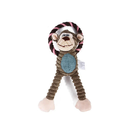 Pluchen Hondenspeelgoed | Squeaker | Bevordert Tandgezondheid | Duurzaam en Interactief | 31 cm