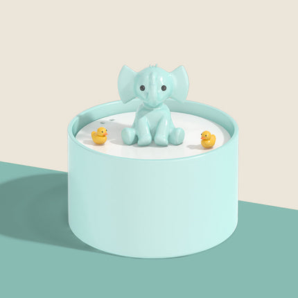 Kattenfontein Keramiek Olifant Blauw | Stille Drinkfontein 1.5L | Automatische Waterstroom met Filtersysteem | Veilig voor Katten en Puppy’s | Gemakkelijk te Reinigen | Energiezuinige Sensor