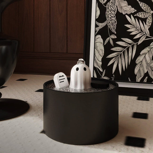 Keramische Kattenfontein | 1.5L | Automatische Veiligheidsuitschakeling | Zorgt Voor Schone Hydratatie | Gotisch Ontwerp | Fluisterstil | Betrouwbaar Filtersysteem