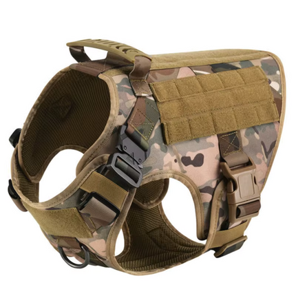 K9 Tactisch Vest voor Honden | Verstelbare Banden, MOLLE-Systeem, Volledige Lichaamsbescherming | Geschikt voor Duitse Herder, Malinois, Franse Bulldog | Maten S-XL