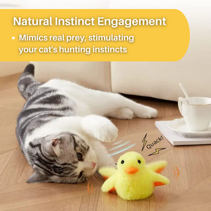 Interactie Katten Speelgoed | Elektrische Fladderende Eend | Rekenbaar USB | Quack Buddy™ | Voor Fysieke Activering en Jacht | Duurzaam Huisdierentertainment