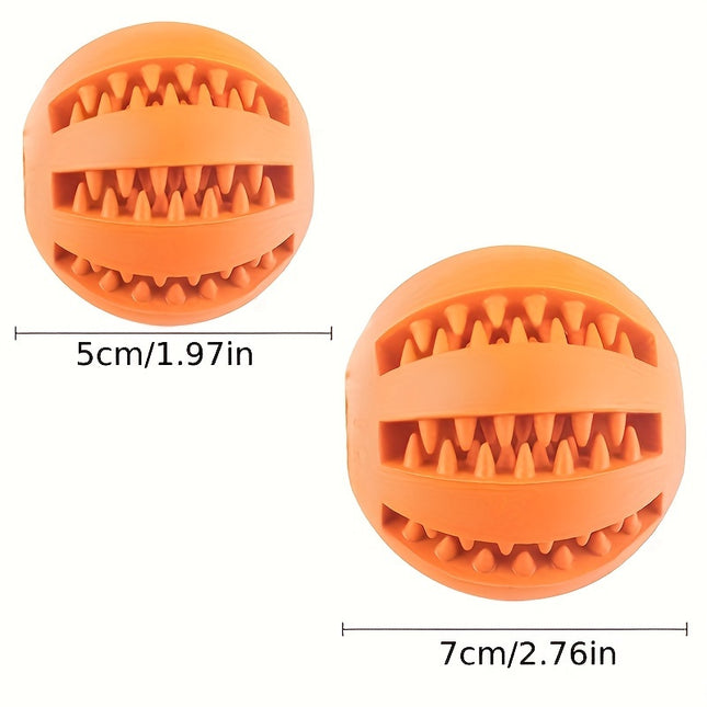 Hondenspeeltje | Kauwspeelbal voor Kleine Honden | Interactieve Elastische Voerbal | Tandreiniging | Plastic | Huisdieraccessoires