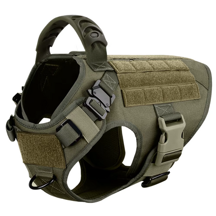 K9 Tactisch Vest voor Honden | Verstelbare Banden, MOLLE-Systeem, Volledige Lichaamsbescherming | Geschikt voor Duitse Herder, Malinois, Franse Bulldog | Maten S-XL