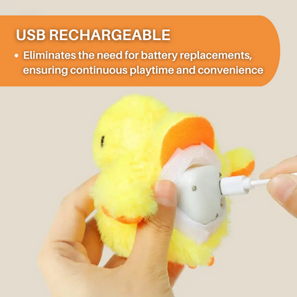 Interactie Katten Speelgoed | Elektrische Fladderende Eend | Rekenbaar USB | Quack Buddy™ | Voor Fysieke Activering en Jacht | Duurzaam Huisdierentertainment