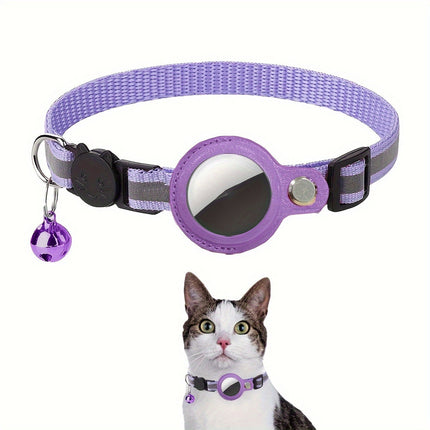 Reflecterende kattenhalsband | Veiligheidsbuckle | Bel voor extra zichtbaarheid | Duurzaam nylon | Geschikt voor dagelijks gebruik | 32 cm lang | 1 cm breed | Voor alle katgroottes