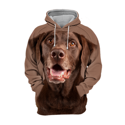 Labrador Thema | Comfortabele Hoodie | Unisex | Zachte Stof | Warme Capuchon | Verschillende Maten Beschikbaar | Bruin Design