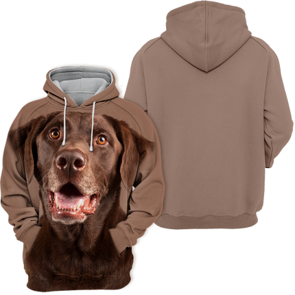 Labrador Thema | Comfortabele Hoodie | Unisex | Zachte Stof | Warme Capuchon | Verschillende Maten Beschikbaar | Bruin Design