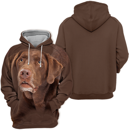 Luxe Dierenkleding | Chocolade Labrador | Zachte Hoodie | Polyester-Katoen Mix | Diverse Maten S-4XL