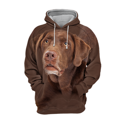 Luxe Dierenkleding | Chocolade Labrador | Zachte Hoodie | Polyester-Katoen Mix | Diverse Maten S-4XL
