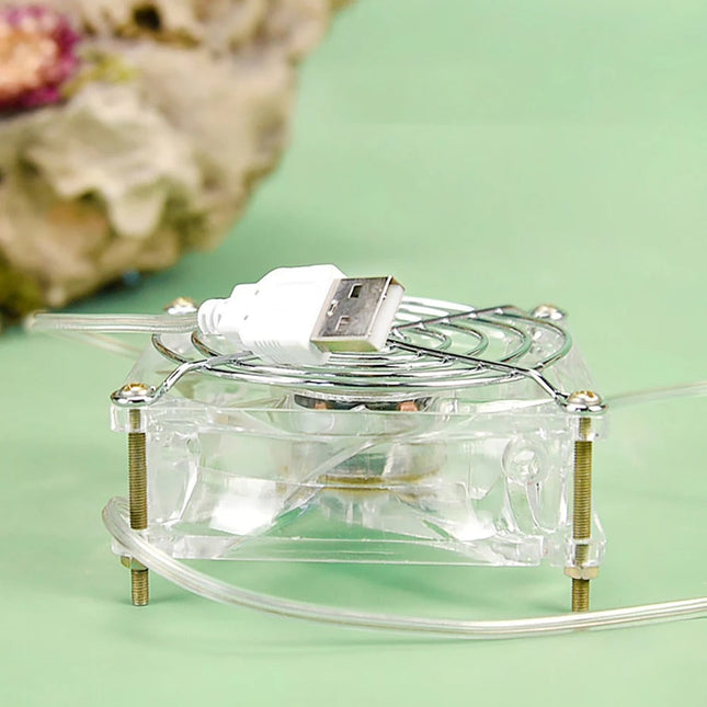 USB-aangedreven Huisdierventilator | Verstelbare Luchtstroom | Compact en Stil | Ideaal voor Reizen en Buitenshuis | 8 cm | Eenvoudige Bevestiging aan Bench of Riem