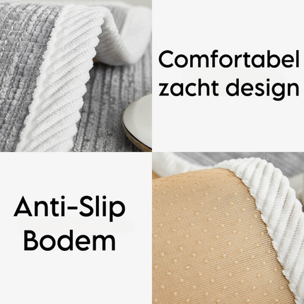 Bobby | Luxe Bankenbescherming Antikras | Geweven Streepontwerp | Wasbaar Chenille | Antislip Onderzijde | Voor Huishoudens met Huisdieren