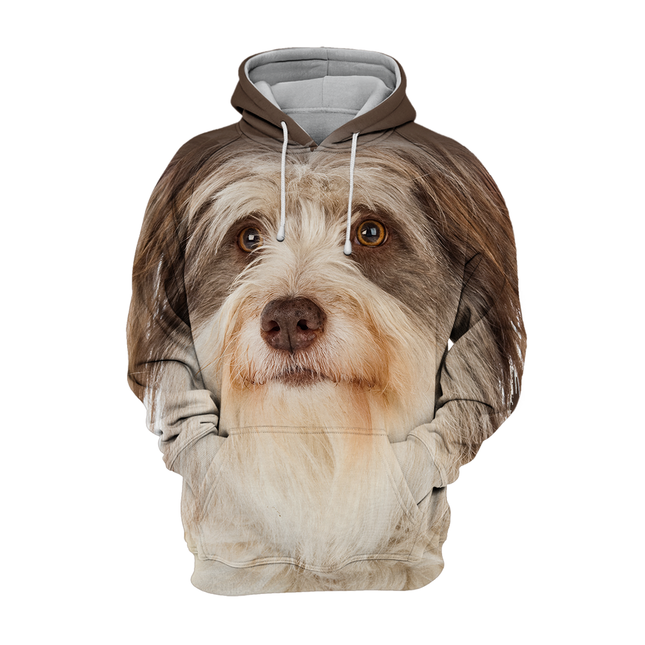 Unisex Hoodie met Bearded Collie Design | Comfortabele Pasvorm | Polyester-Katoen Mix | Maten S-4XL Beschikbaar | Perfect voor Dierenliefhebbers